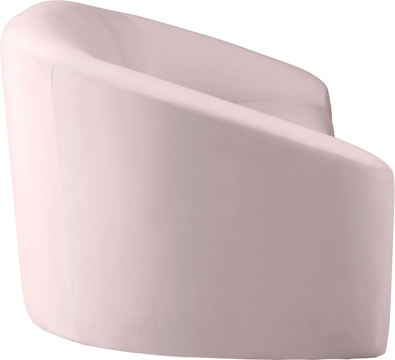 Riley Pink Velvet Loveseat