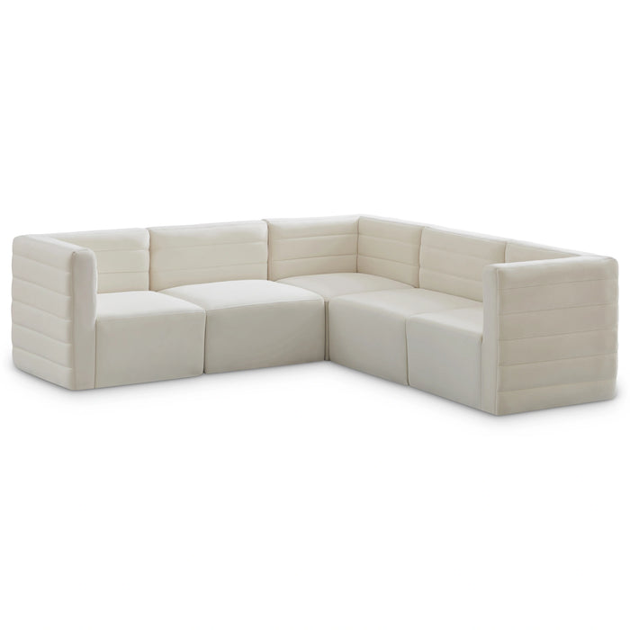 Quincy Cream Velvet Modular Sectional
