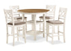 Cori Counter 5 Pc Set-Bisque/Brown