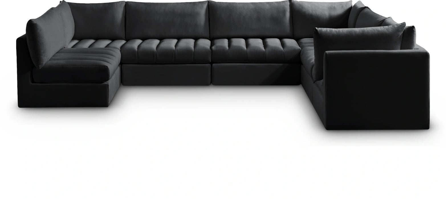Jacob Black Velvet Modular Sectional