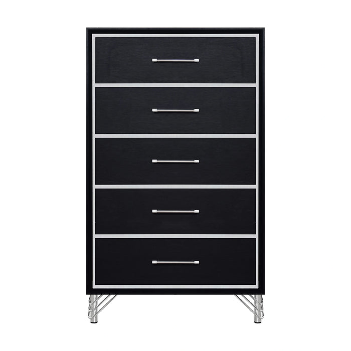 Ava 5 Drawer Chest-Ebony