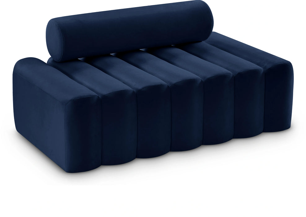 Melody Navy Velvet Loveseat