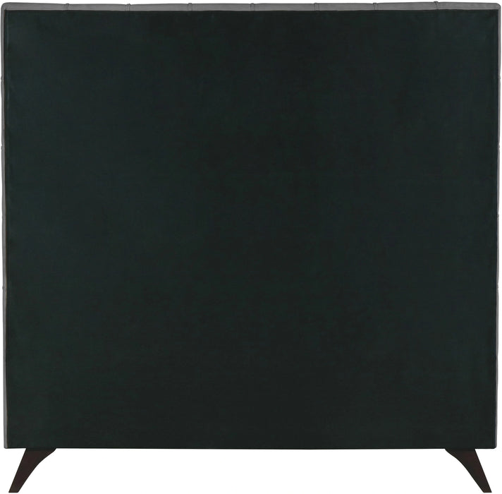 Elly Grey Velvet King Bed