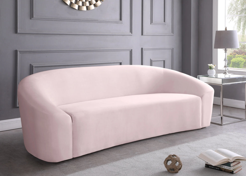 Riley Pink Velvet Sofa