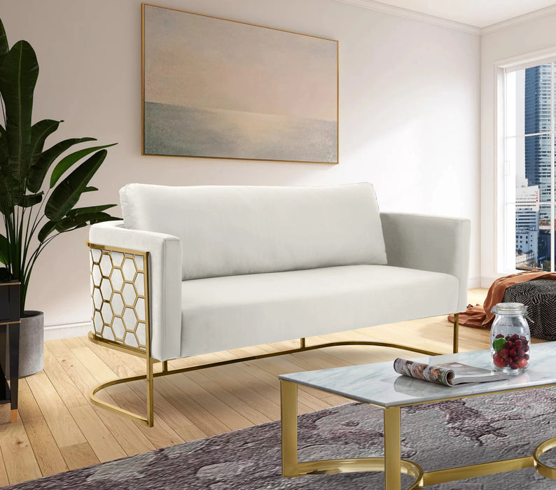 Casa Cream Velvet Sofa