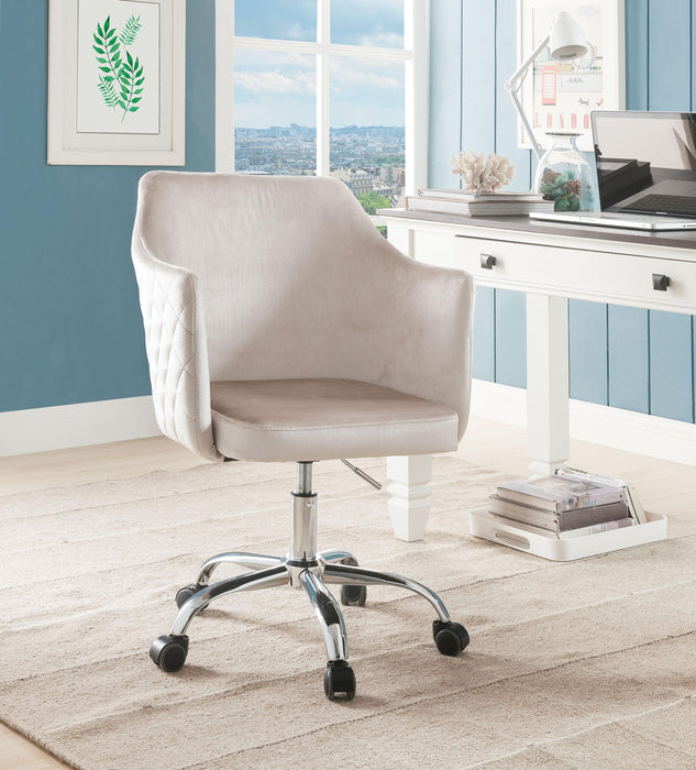 Cosgair Champagne Velvet & Chrome Office Chair image