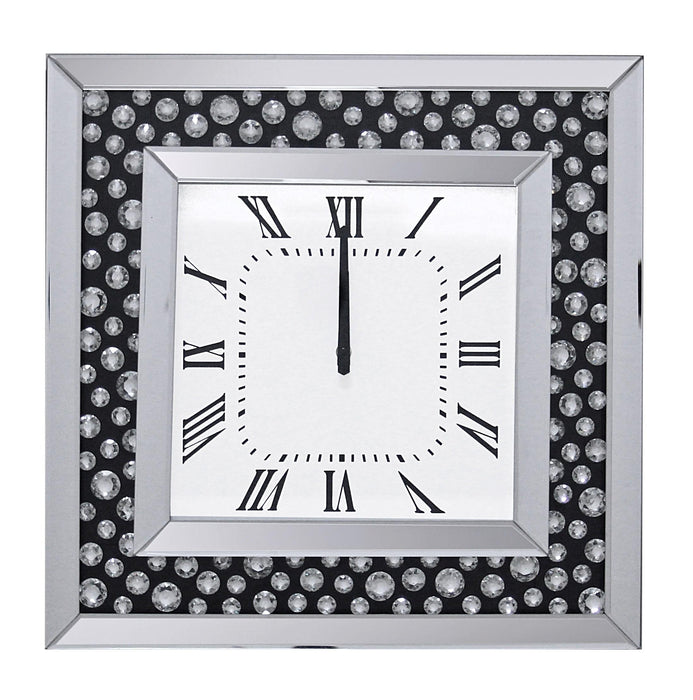 Marku Mirrored & Faux GemStones Wall Clock image