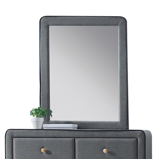 Valda Light Gray Fabric Mirror image