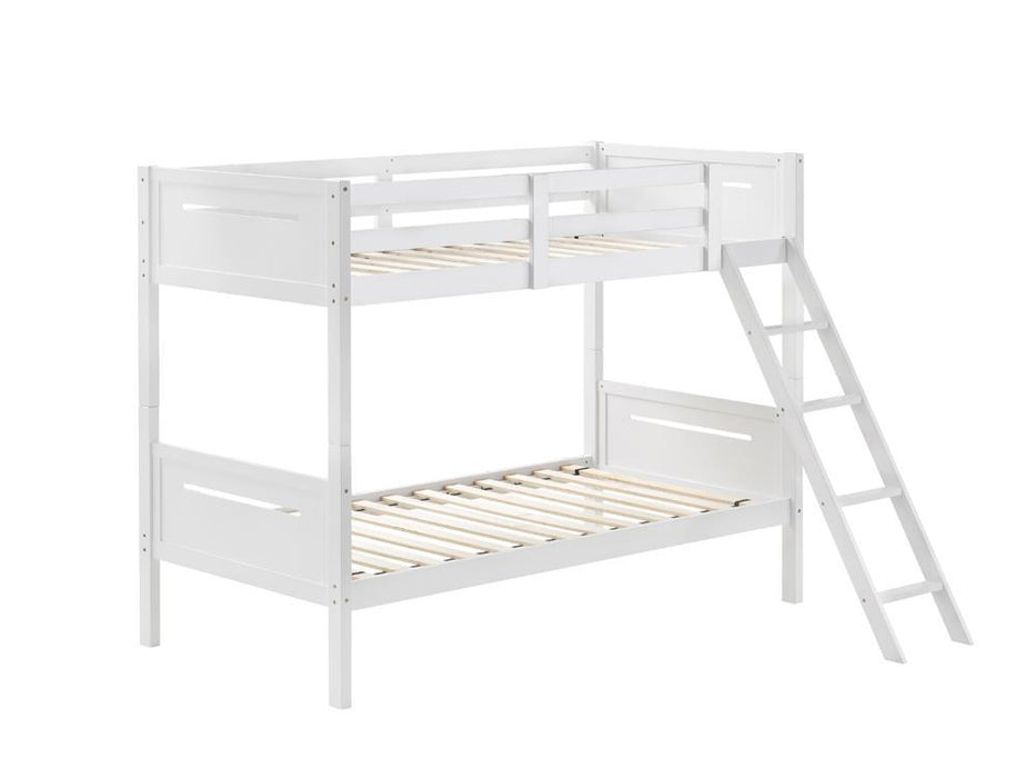 Littleton Twin Over Twin Bunk Bed White