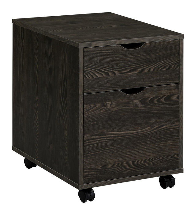 Noorvik 2-drawer Mobile File Cabinet Dark Oak