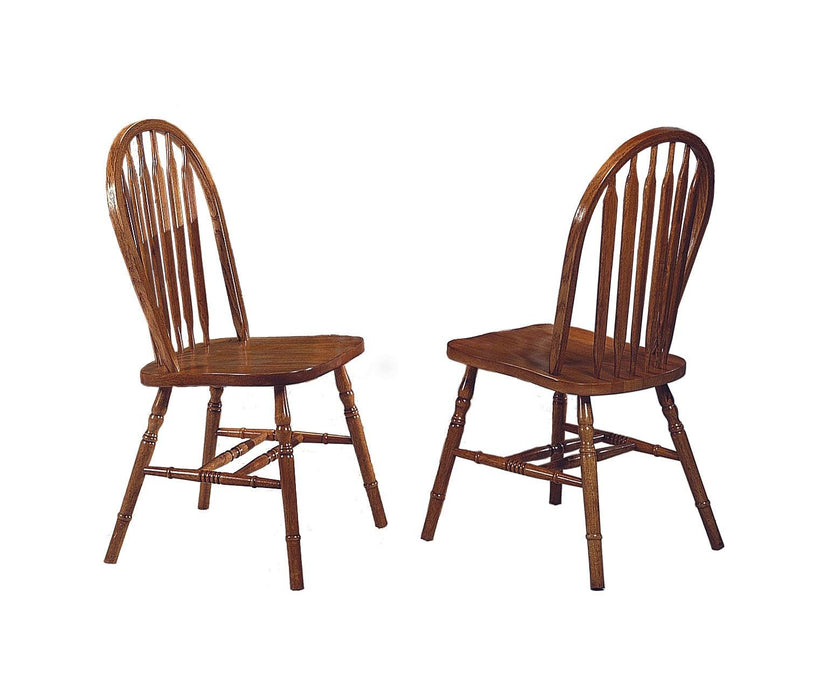 DARK OAK ARROW WINDSOR CHAIR 38 H image