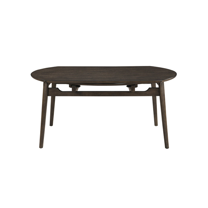 Rex 65" Round Table With Self Storing Leaves-Walnut