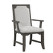 Lisbon Dining Arm Chair (2 Per Carton)-Gray