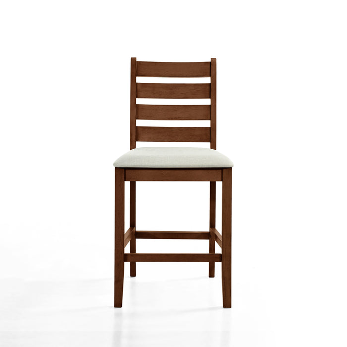 Pascal Ladderback Counter Chair (2 Per Carton)-Walnut