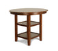 Gia 5 Pc 42" Round Counter Dining Table & 4 Chairs-Brown