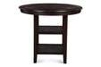 Gia 5 Pc 42" Round Counter Dining Table & 4 Chairs-Ebony