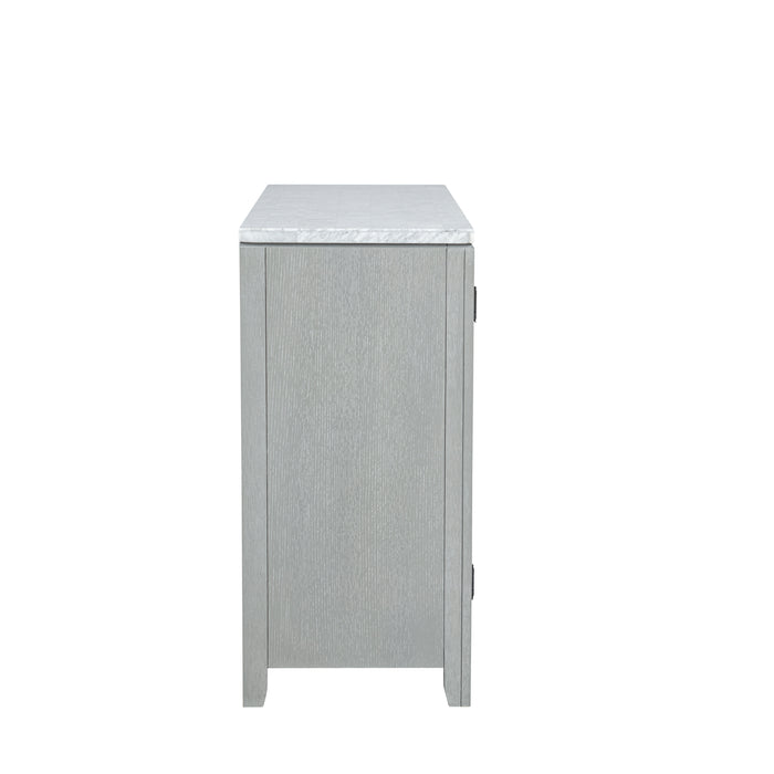Fiona Marble Top Dining Buffet/Server-Mist Gray