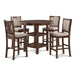 Amy 5 Pc 42" Round Counter Dining Set-Cherry