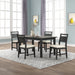 Sable Crest 5 Piece Rectangle Dining Table & 4 Chairs-Black