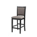 Potomac 42" Round Counter Table & 4 Chairs -Brown/Black