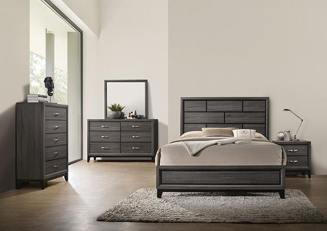 Errico Bed Grey & White