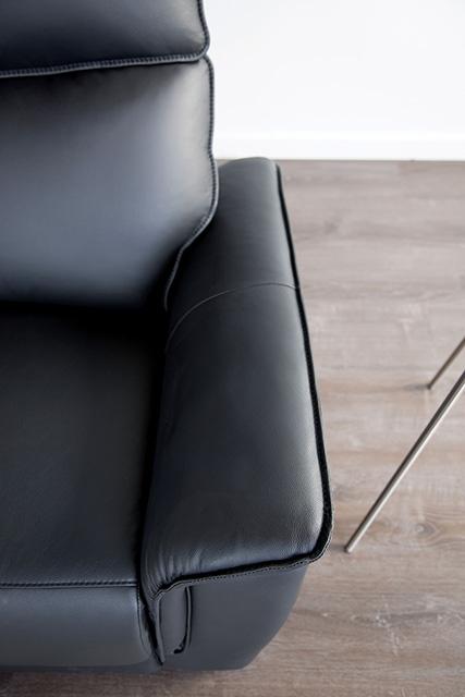 Bienne Loveseat Manual Recliner White & Black