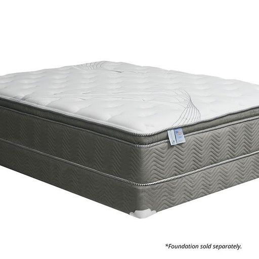 STORMIN White/Gray 13" Euro Pillow Top Mattress, E.King image