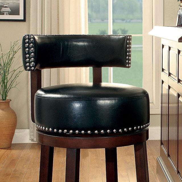 SHIRLEY Dark Oak/Black 29" Bar Stool image