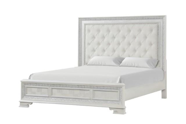 Stella Mia E.King & Queen Bed White & White