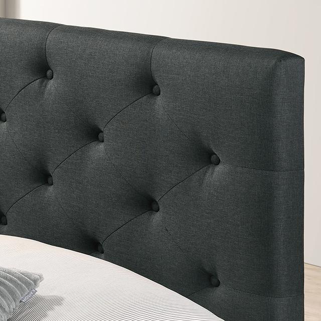 SYBELLA E.King Bed, Dark Gray