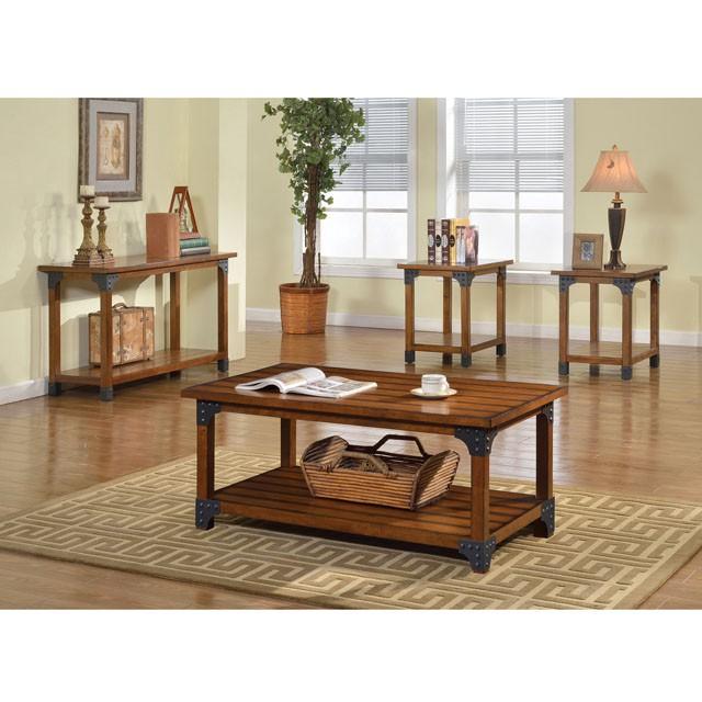 BOZEMAN Antique Oak 3 Pc. Table Set image