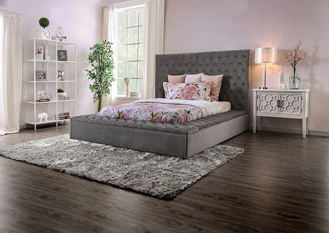 GOLATI Queen Bed, Gray