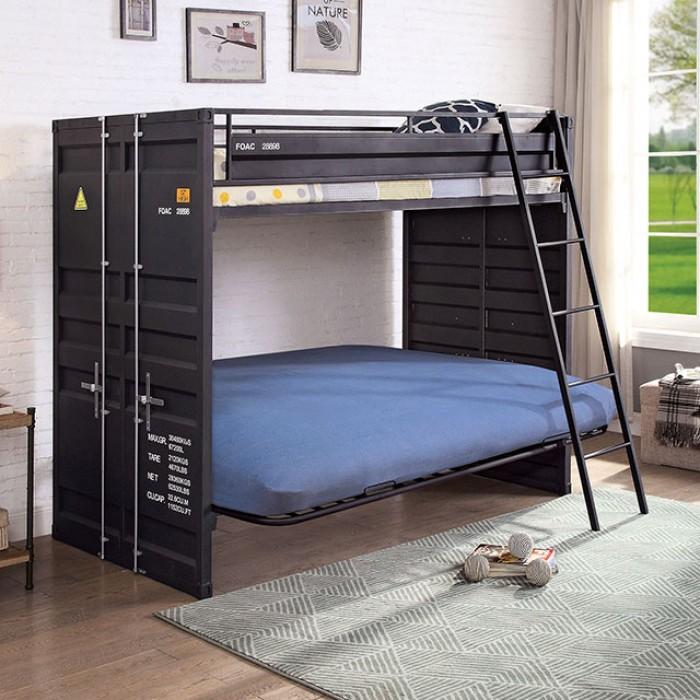 LAFRAY Twin Bunk Bed w/ Futon Base