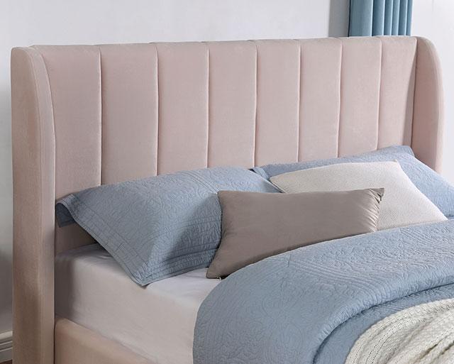 PEARL Queen Bed, Light Pink