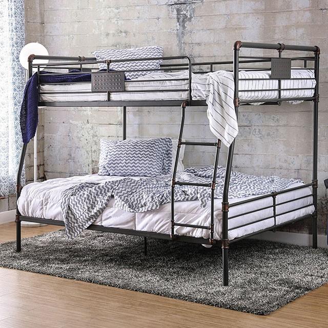 Olga I Antique Black Full/Full Bunk Bed