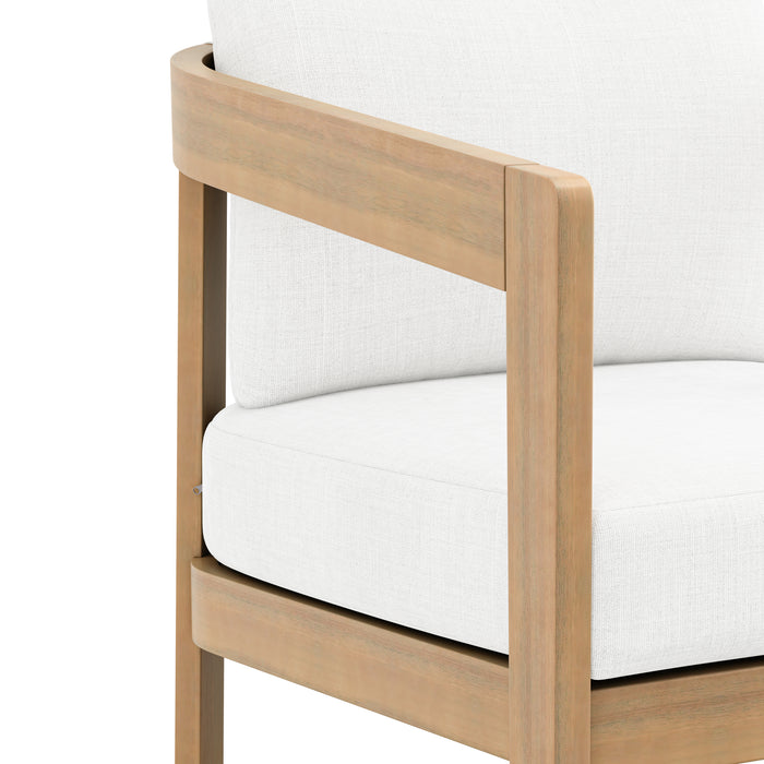 Wesley Patio Club Chair W/ White Cushion