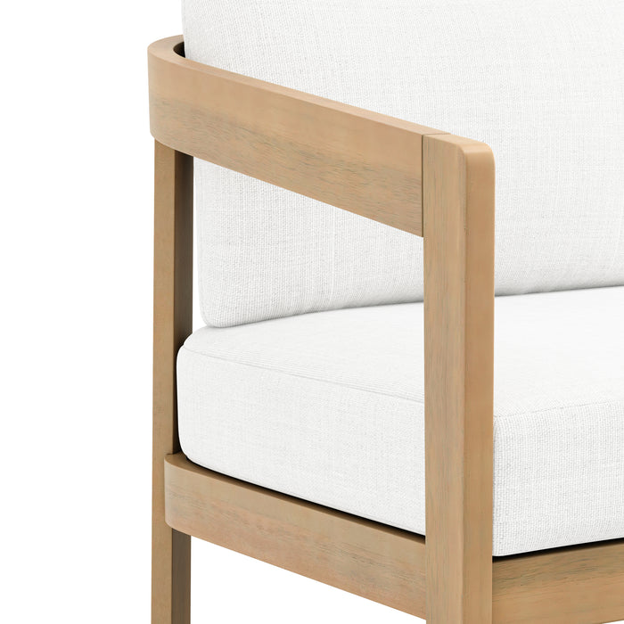 Wesley Patio Sofa, W/ White Cushions