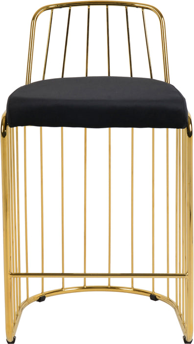 Gio Black Velvet Stool