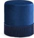 Teddy Navy Velvet Ottoman/Stool image