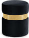 Hailey Black Velvet Ottoman/Stool image