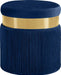 Yasmine Navy Velvet Ottoman/Stool image