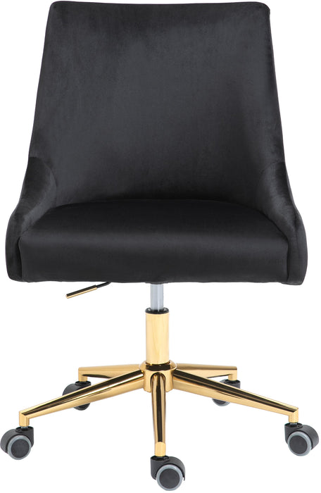 Karina Black Velvet Office Chair