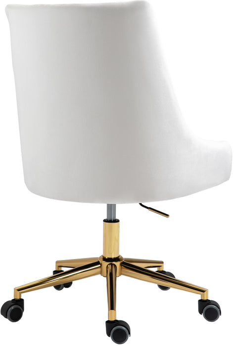 Karina Cream Velvet Office Chair