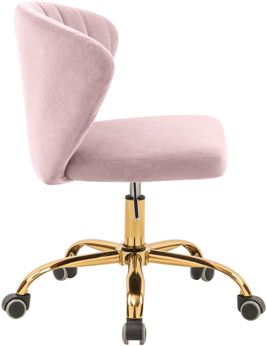 Finley Pink Velvet Office Chair