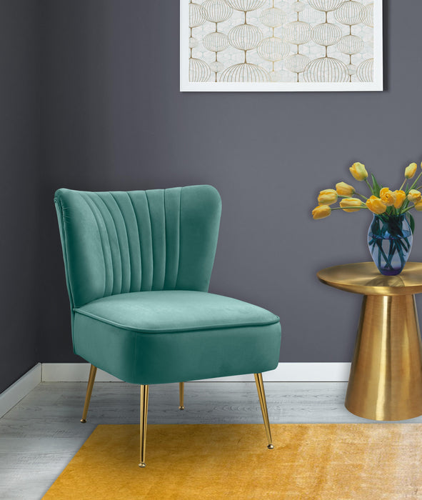 Tess Mint Velvet Accent Chair