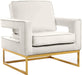 Noah Cream Velvet Accent Chair image