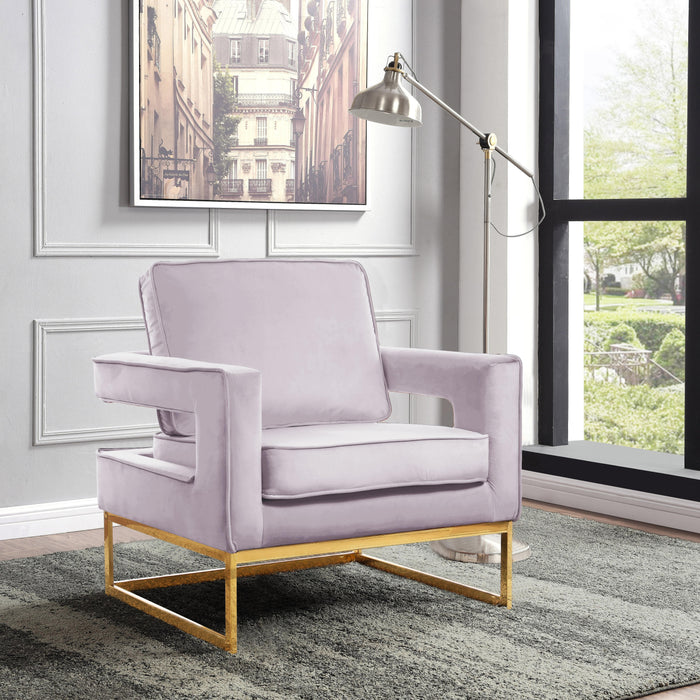 Noah Pink Velvet Accent Chair