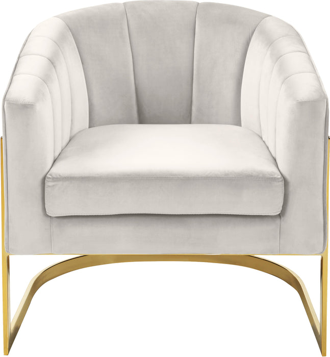 Carter Cream Velvet Accent Chair