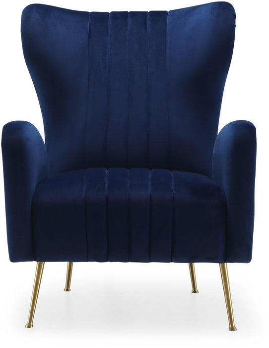 Opera Navy Velvet Accent Chair