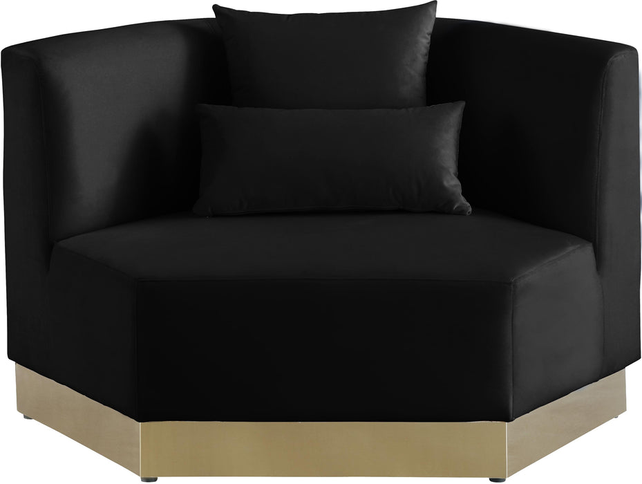 Marquis Black Velvet Chair